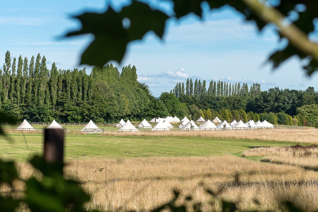 Wedding bell tent village