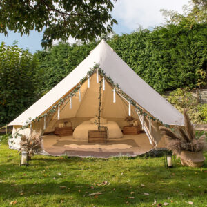 glampiong for weddings bridal tent